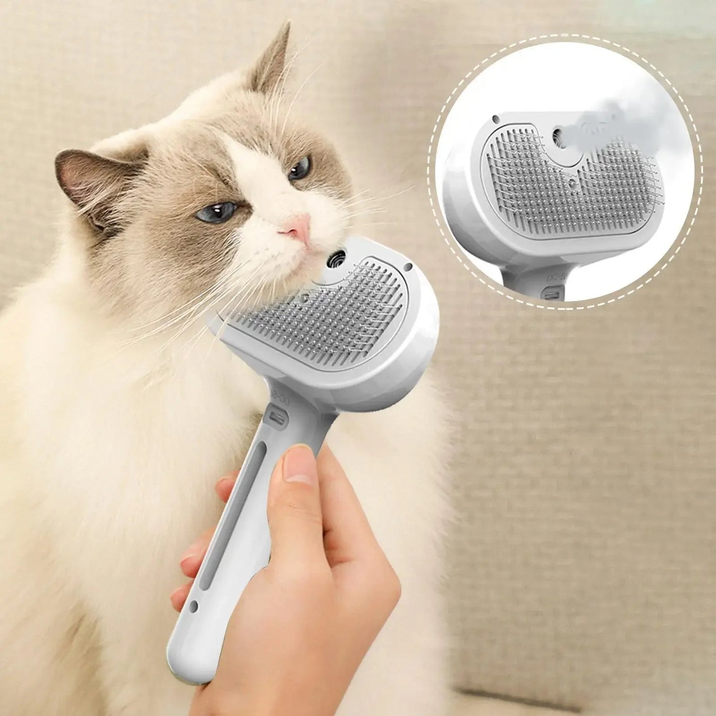 3-in-1 Steam Pet Grooming Brush