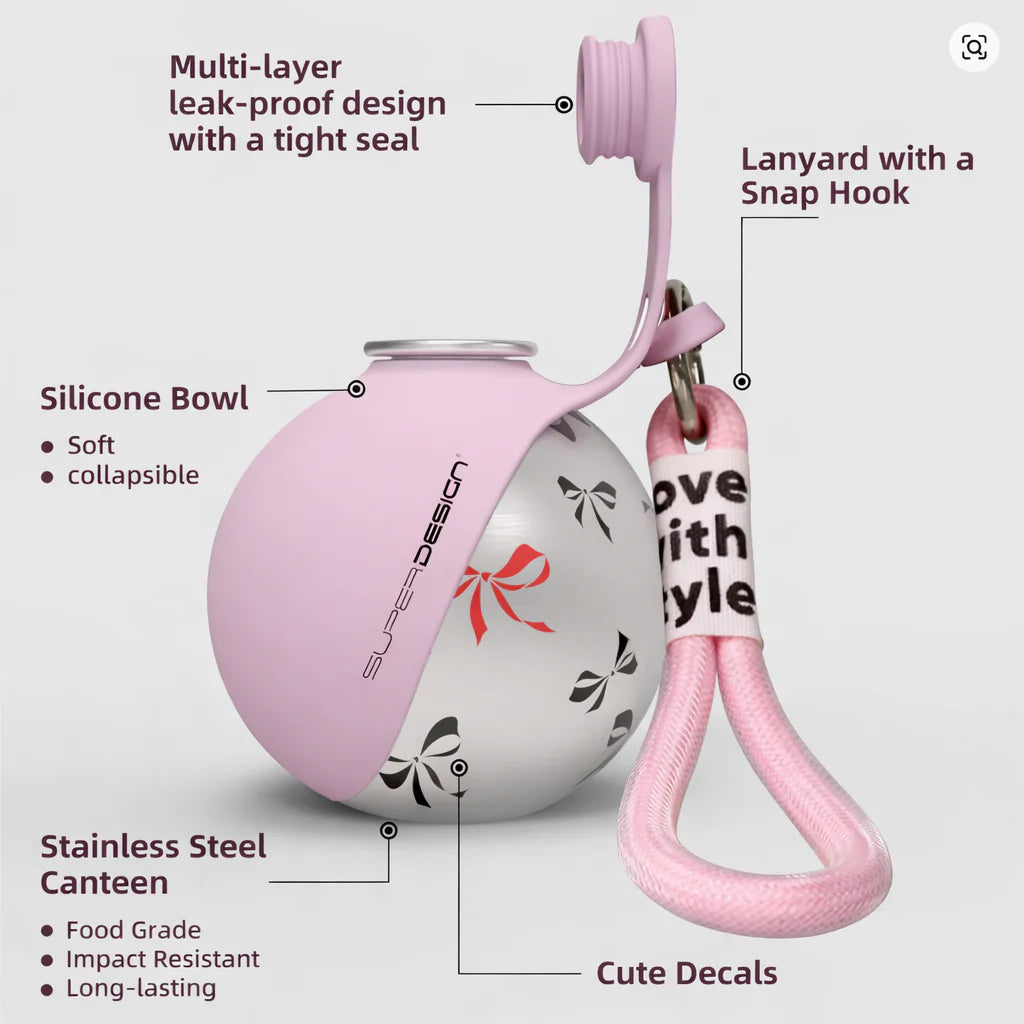 Dog Water Bottle with Bowl